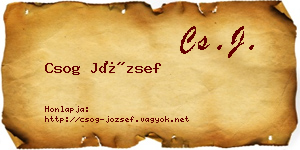 Csog József névjegykártya